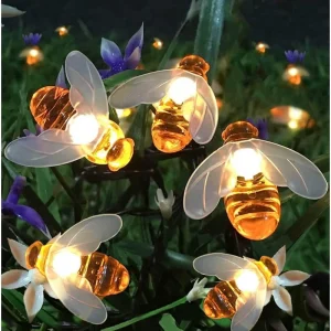 Abejas con luz solar